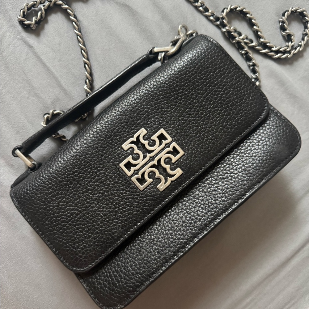 Tory Burch Black Crossbody Bag with Chain Strap